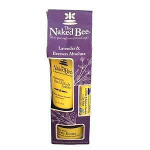 The Naked Bee Lavender Beeswax Absolute‎ Hand Lotion Lip Balm Body Butter Set